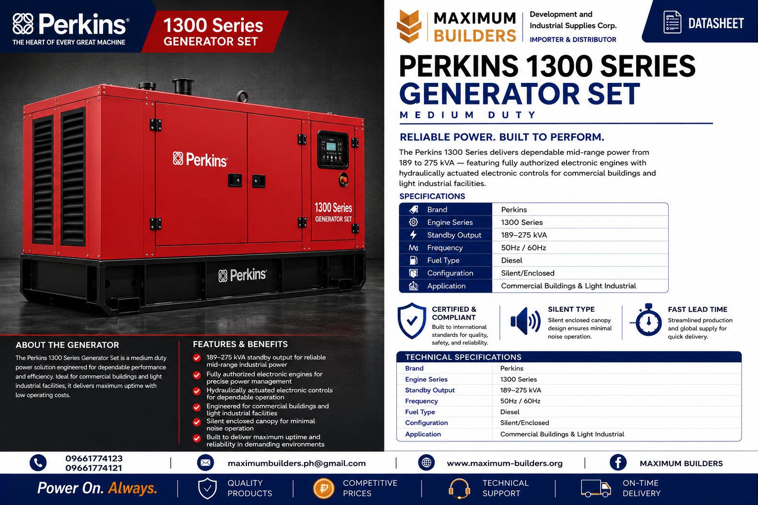 Perkins 1300 Series Generator Set Brochure